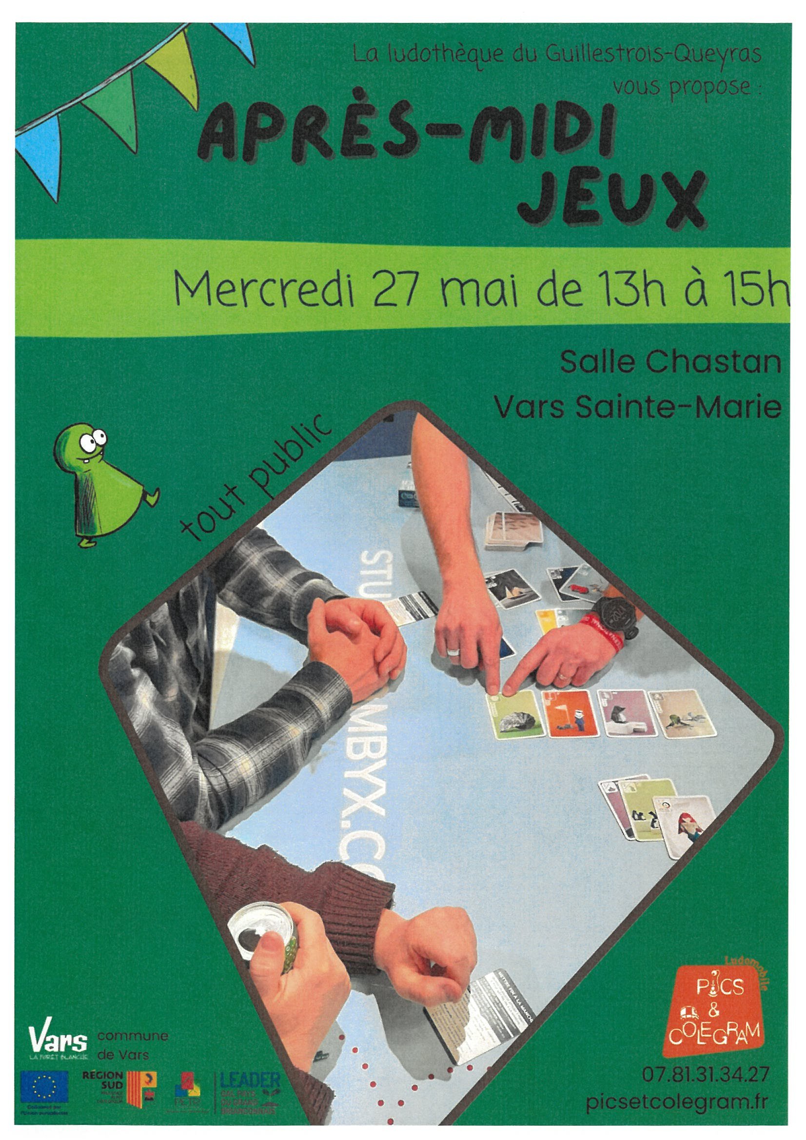 Mercredi 27 mai de 13H à 15H