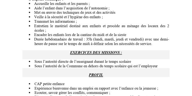 ANNONCE ATSEM