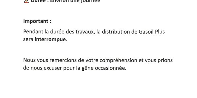 Fermeture de la station AVIA Vars le 6 mai 2026