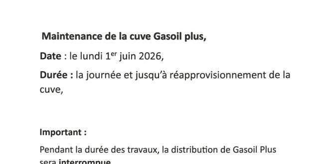 Fermeture de la Station AVIA le 1er juin