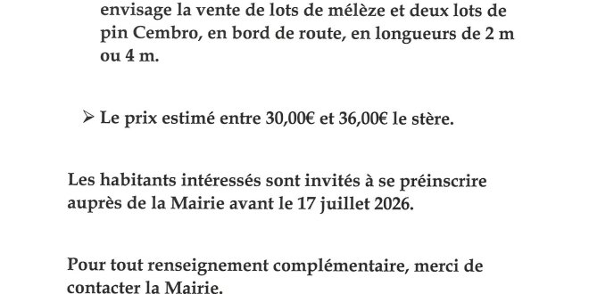 AVIS AUX ADMINISTRES